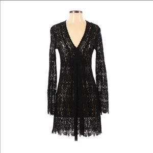Melissa Odabash REVOLVE Black lace mini Dress sz S